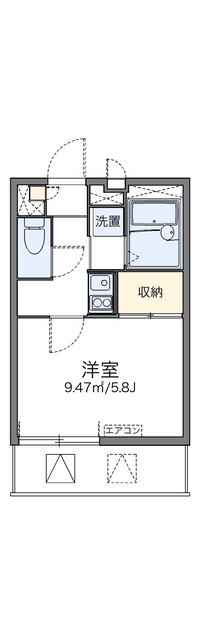 レオパレスＯａｋｃｏｕｒｔ長橋 間取り図