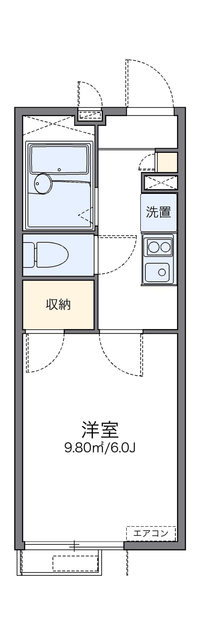 レオパレスパラドール　デ　徳丸 間取図