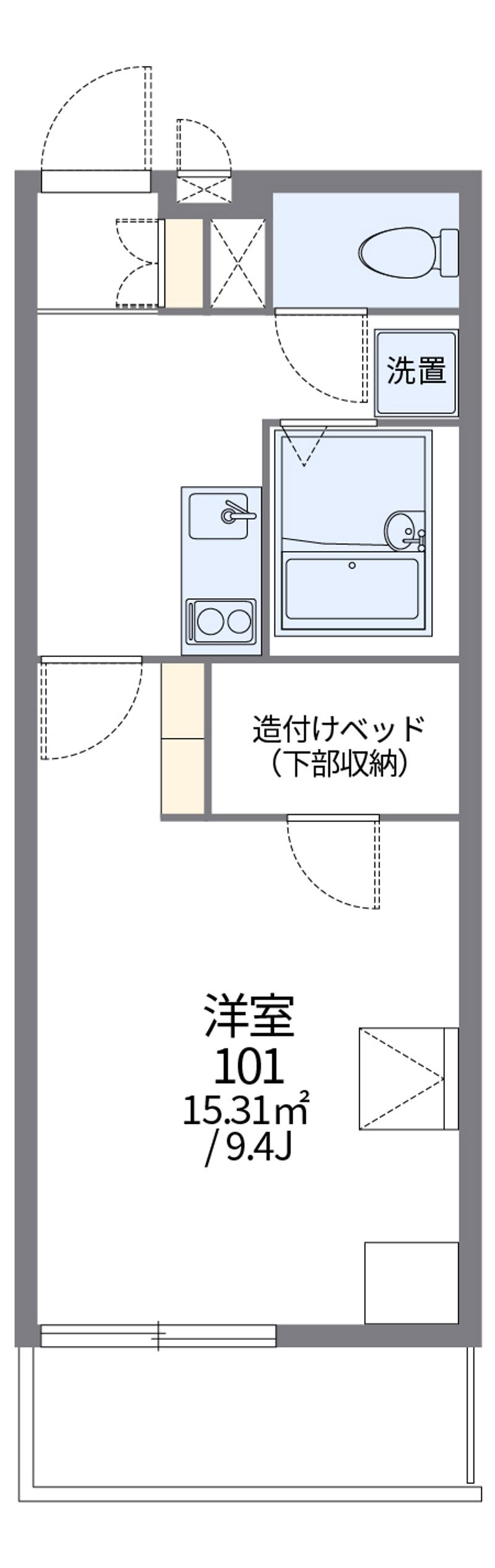 レオパレスグリーンヒルズ花園 間取図