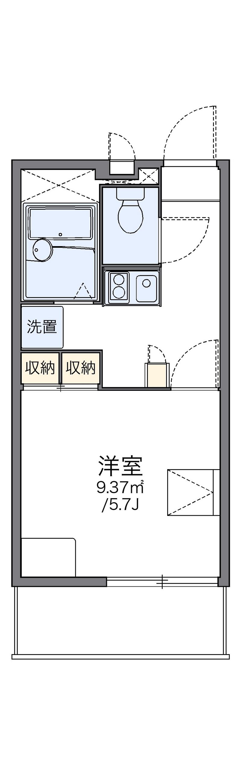 レオパレスわかば 間取図