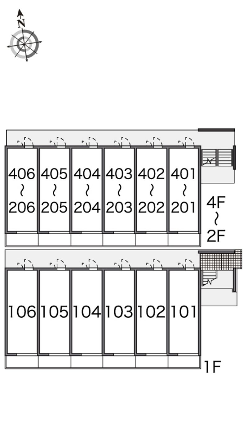 レオパレス上之園 間取配置図