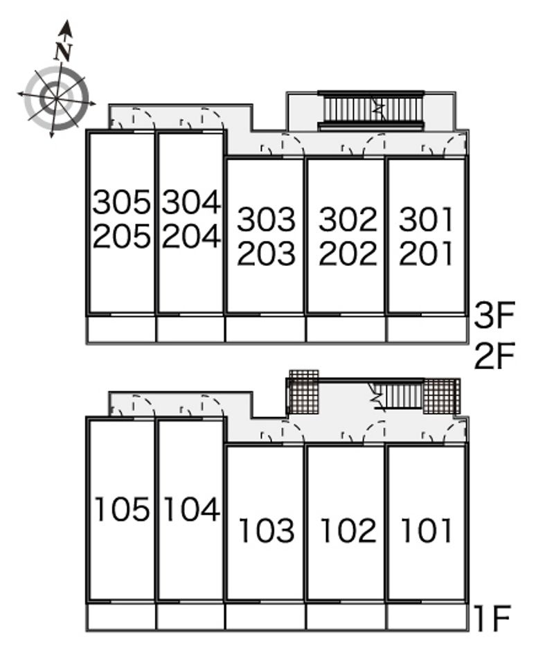レオパレスアルメリア 間取配置図