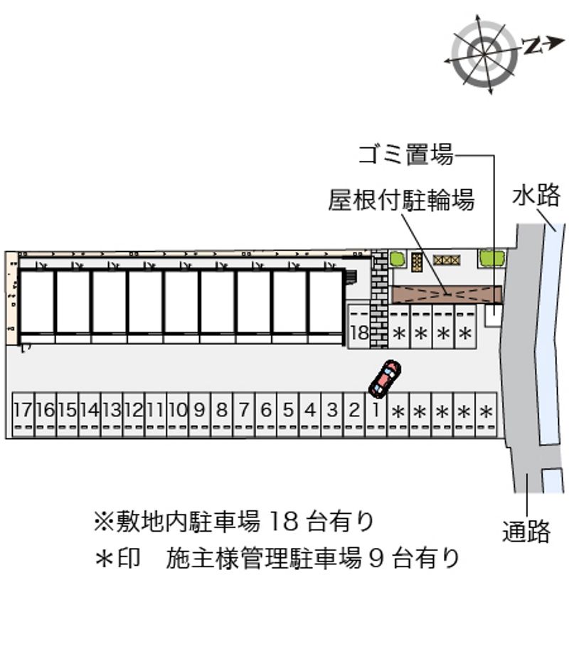 クレイノコミンチャーレドゥーエ 駐車場