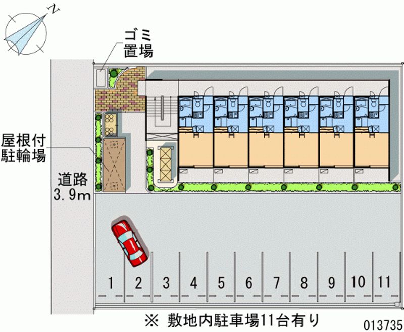 レオパレスサンローズ 月極駐車場