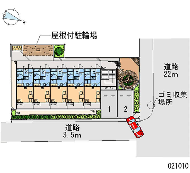 レオパレス楠２ 区画図