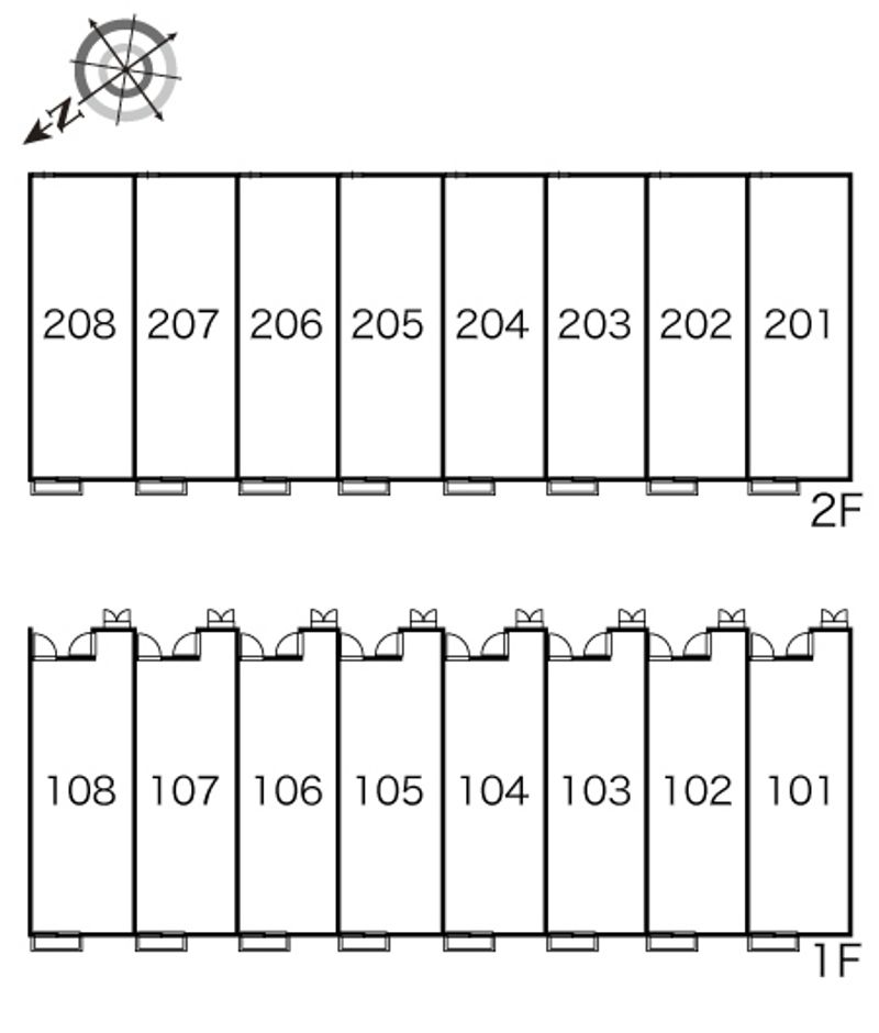 レオパレスルミエール　シェル 間取配置図