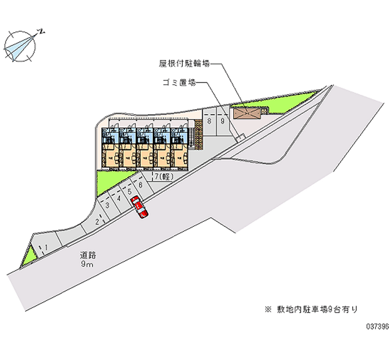 レオパレスかぐや 月極駐車場