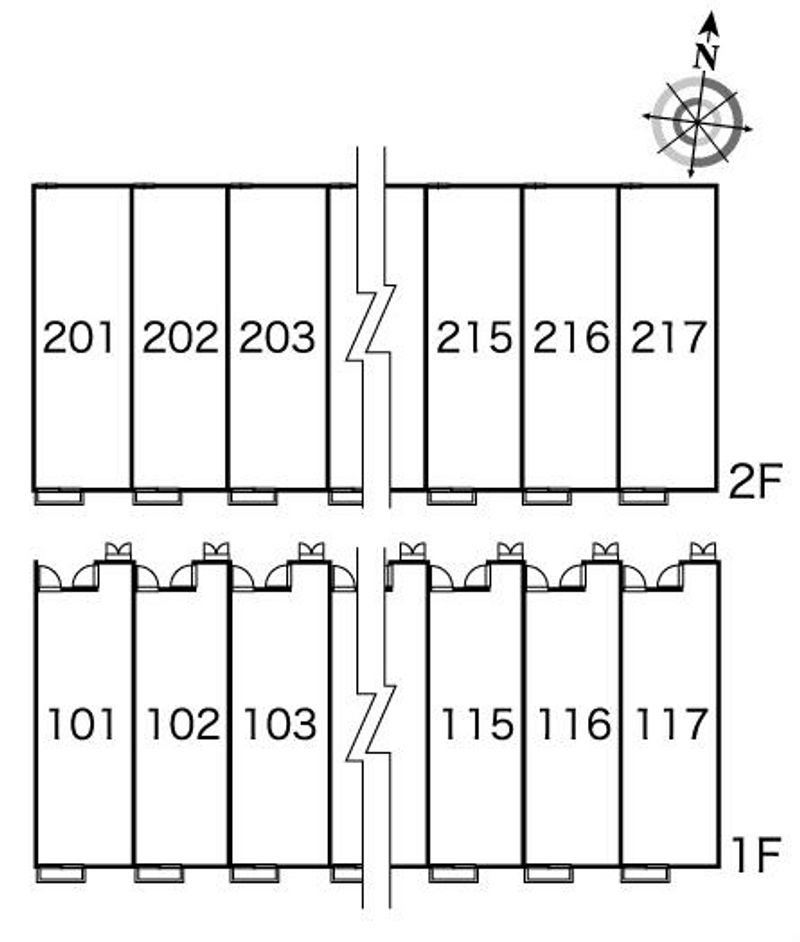 レオパレス英俊Ｄ 間取配置図