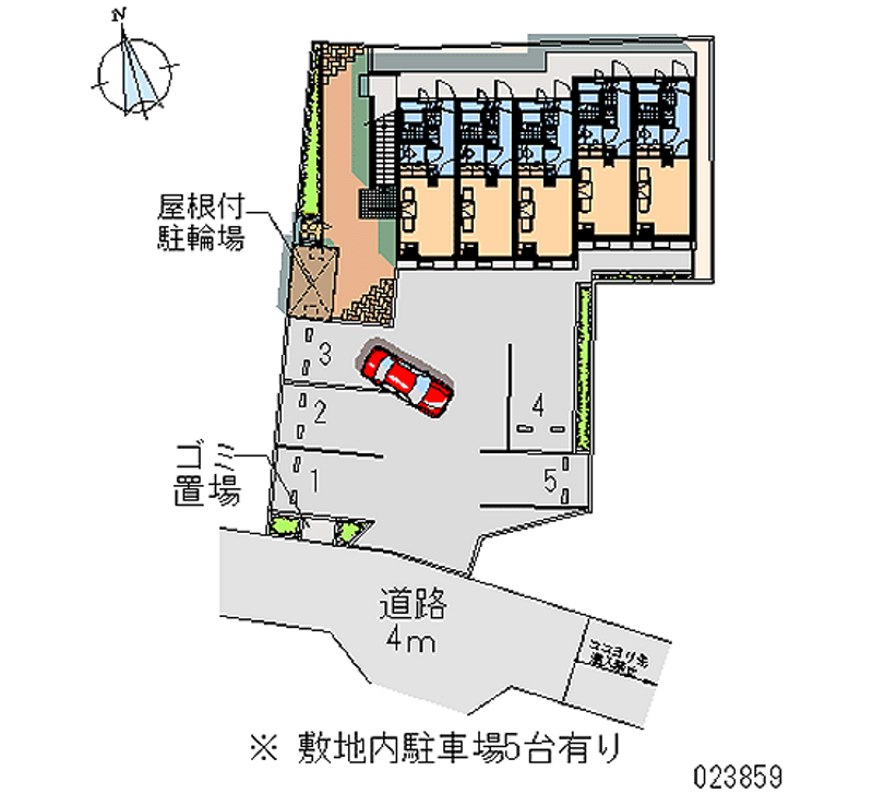 レオパレスクレストⅡ 月極駐車場