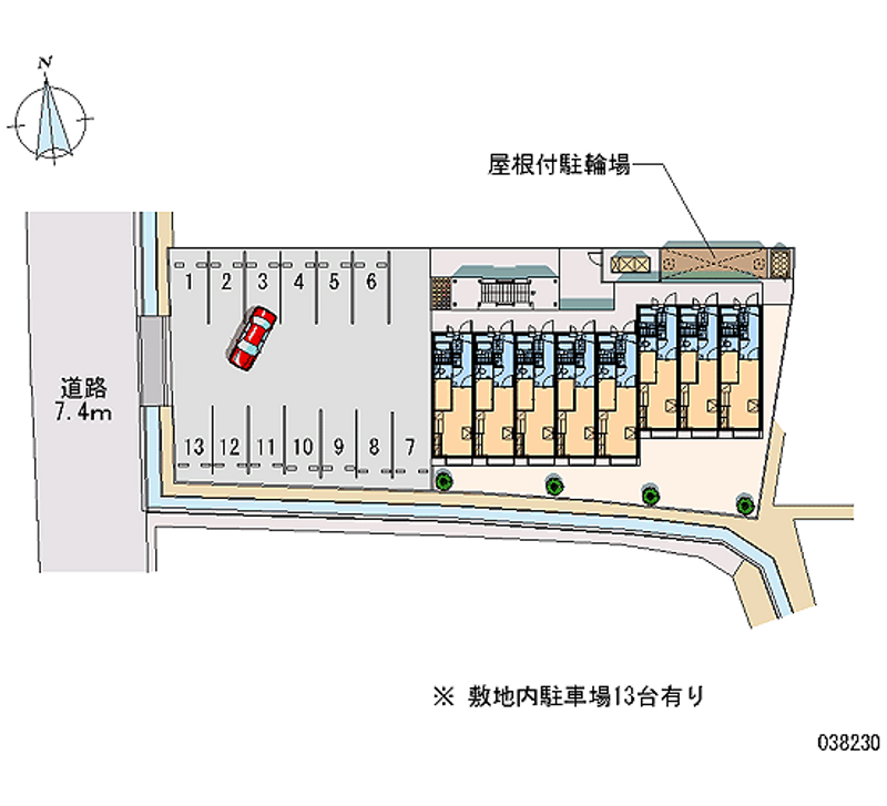 レオパレスアンフィニ 月極駐車場