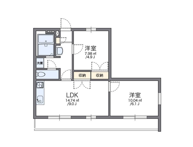 レオパレス翼Ⅳ 間取図