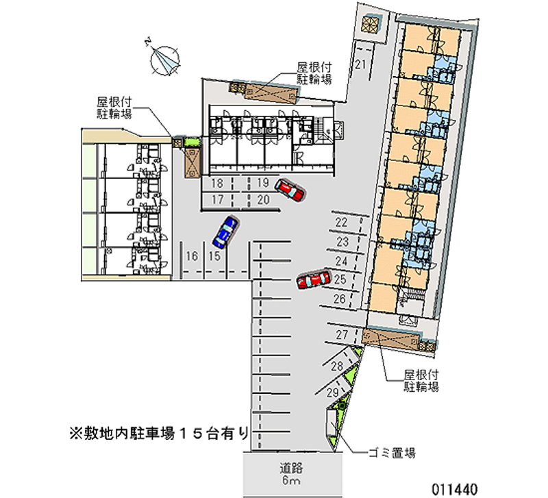 レオパレス中井町３ 月極駐車場