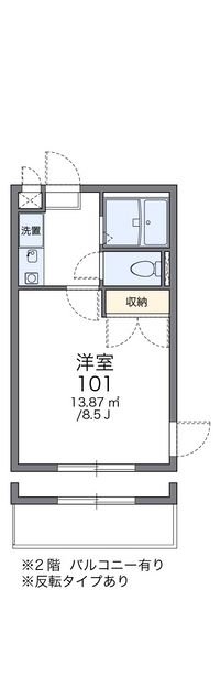 レオパレスラークスパー玉村 間取り図