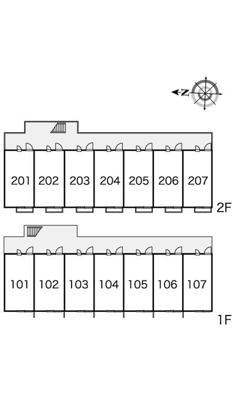 レオパレスメイチョロ千代田町 間取配置図