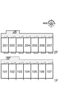 レオパレスメイチョロ千代田町 間取配置図