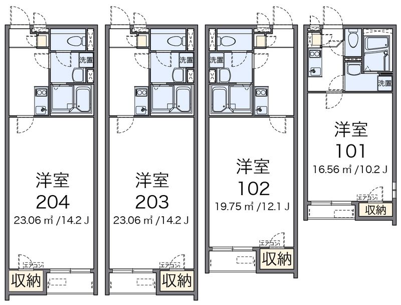 クレイノ石橋 間取図