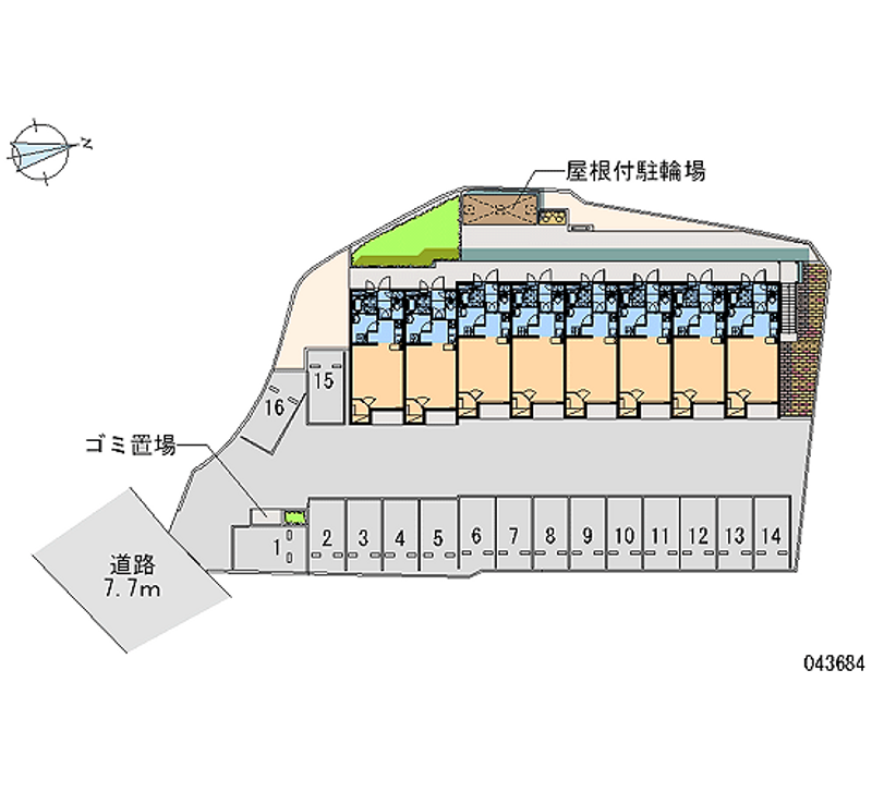 43684 Monthly parking lot