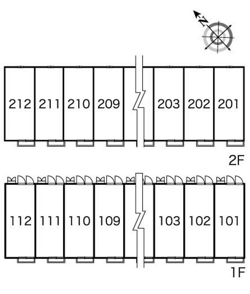 レオパレス萩野 間取配置図