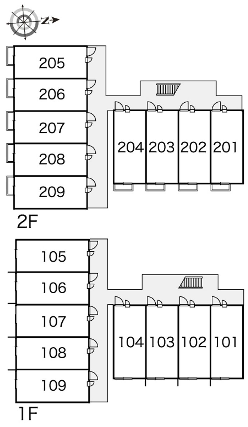 レオパレスルピナス高柳東町 間取配置図