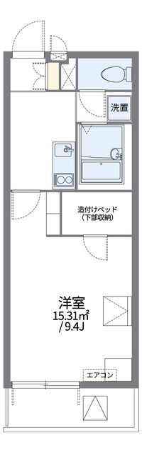 レオパレスビューヒルズテン 間取り図