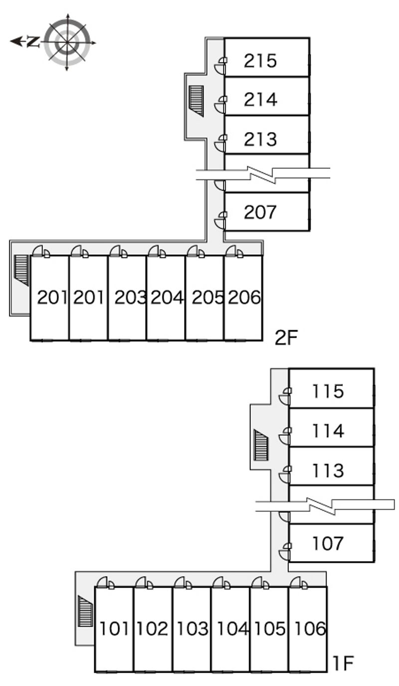 レオパレスプルメリア 間取配置図