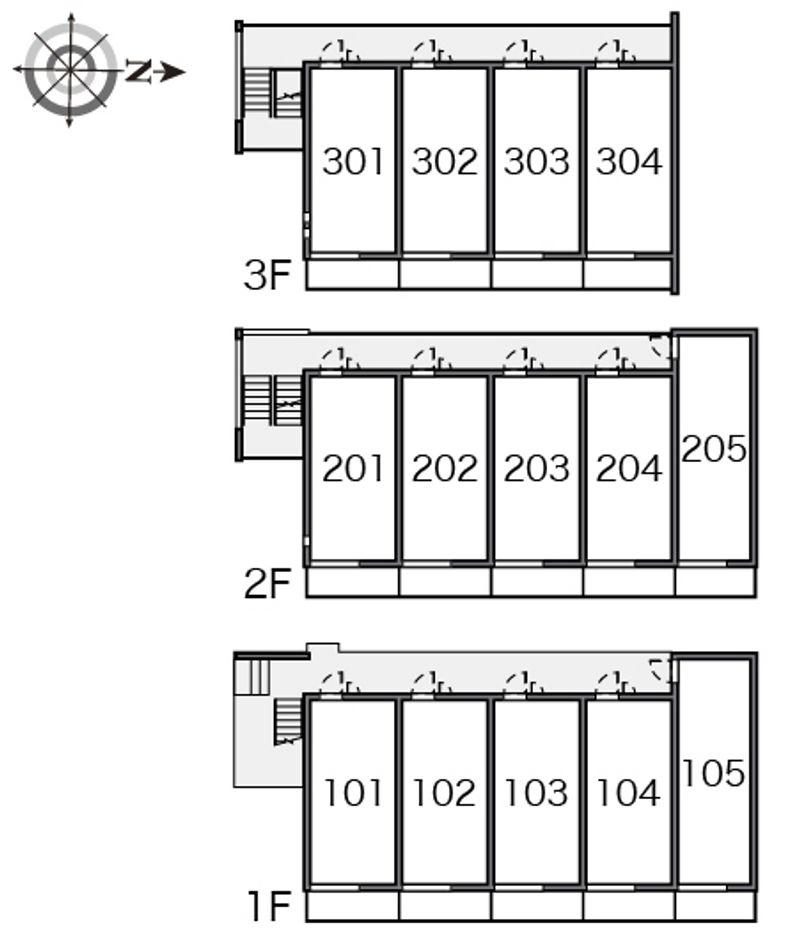 クレイノ翔花 間取配置図