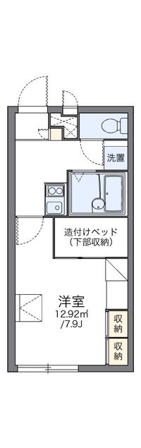 レオパレスコンフォール石橋Ｃ 間取り図