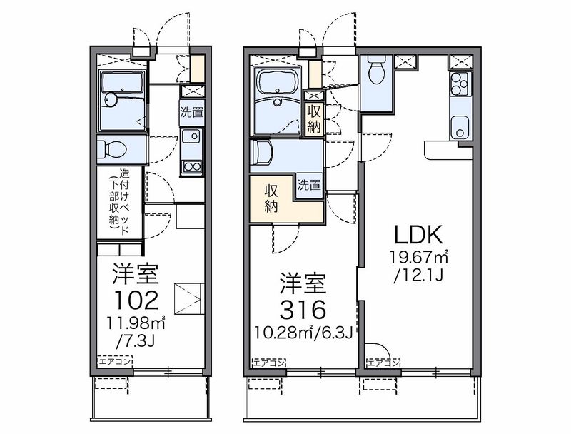 レオパレス奏律 間取図