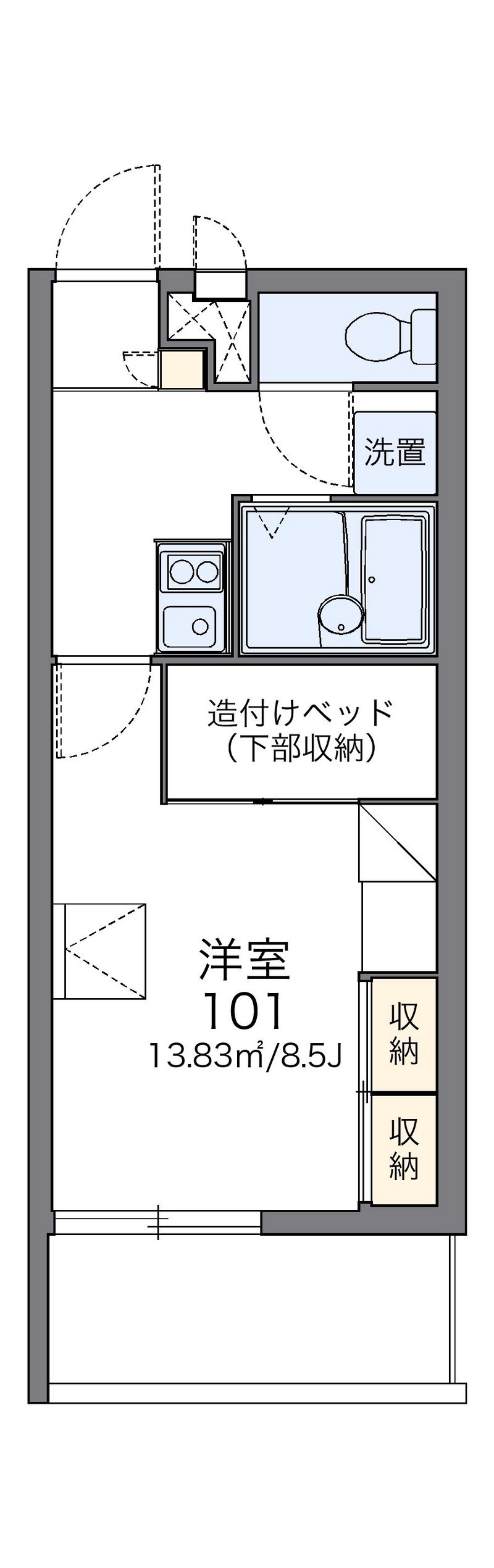 レオパレス高良 間取図
