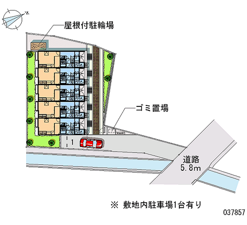 レオパレス五月丘 月極駐車場