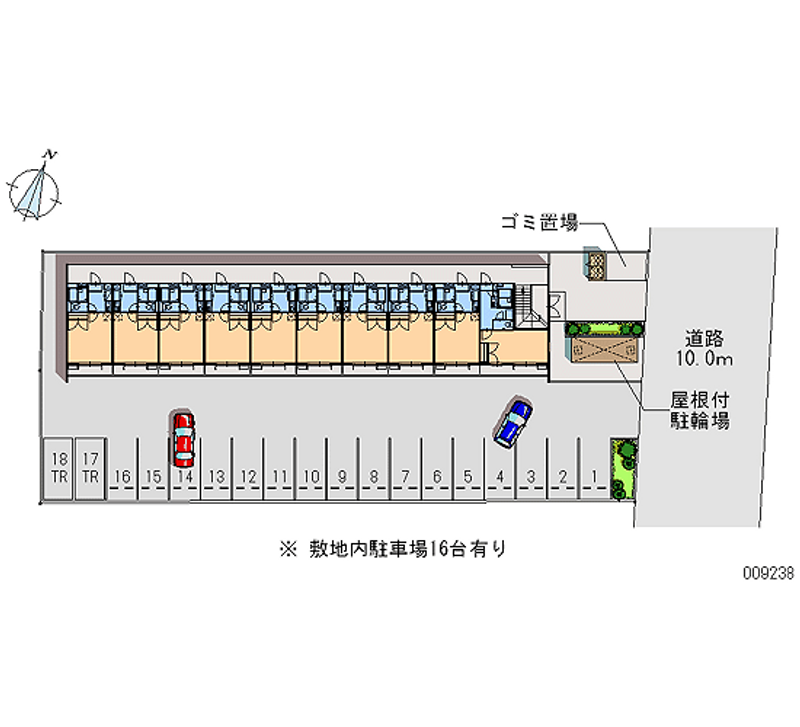 レオパレスグランドール早島 月極駐車場