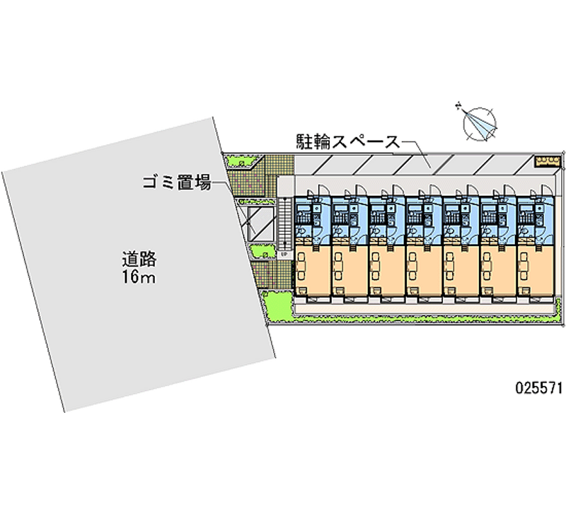 レオパレスミディーＣ 区画図