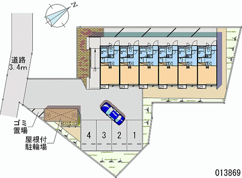 13869 Monthly parking lot