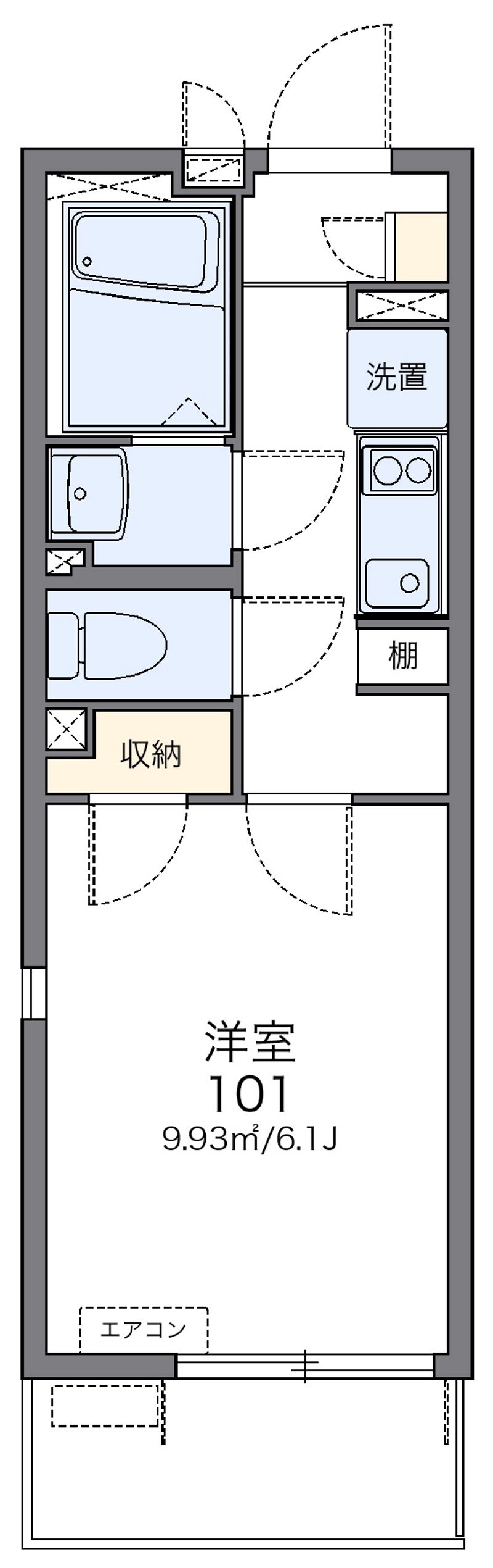 レオネクスト原木中山駅 間取図