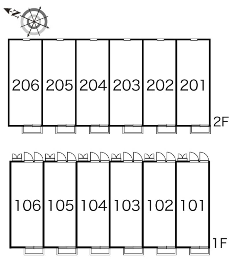 レオパレスめじろ台 間取配置図