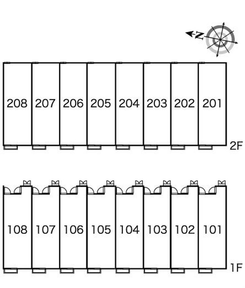 レオパレスエスコートⅠ 間取配置図