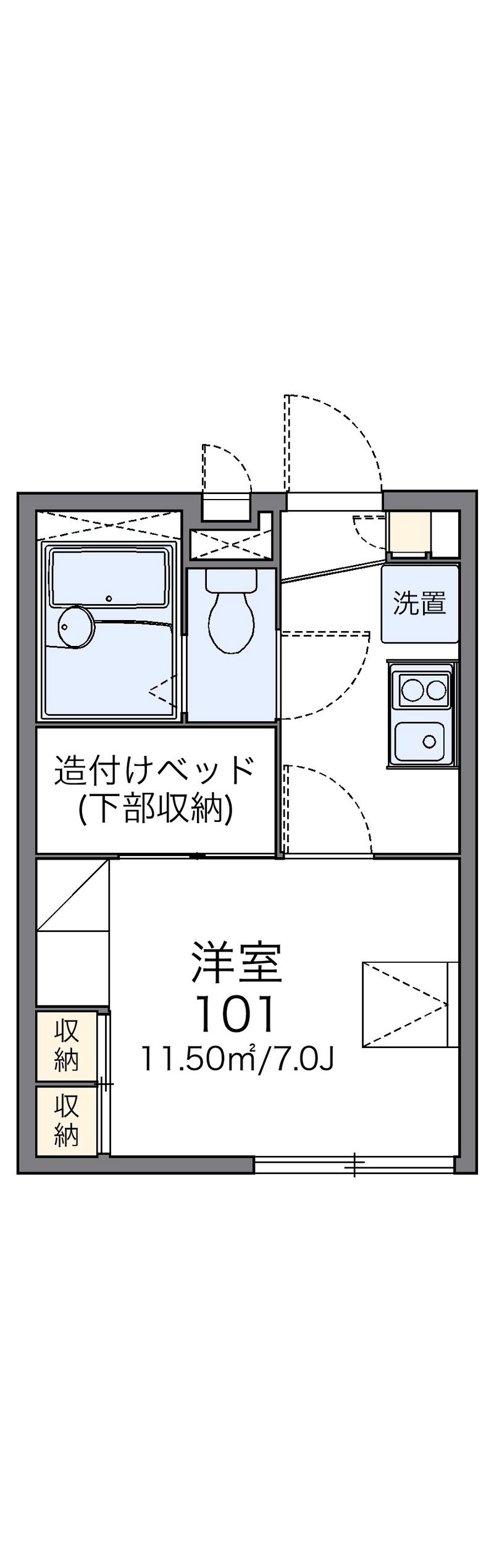 レオパレスイーストシャルム 間取図