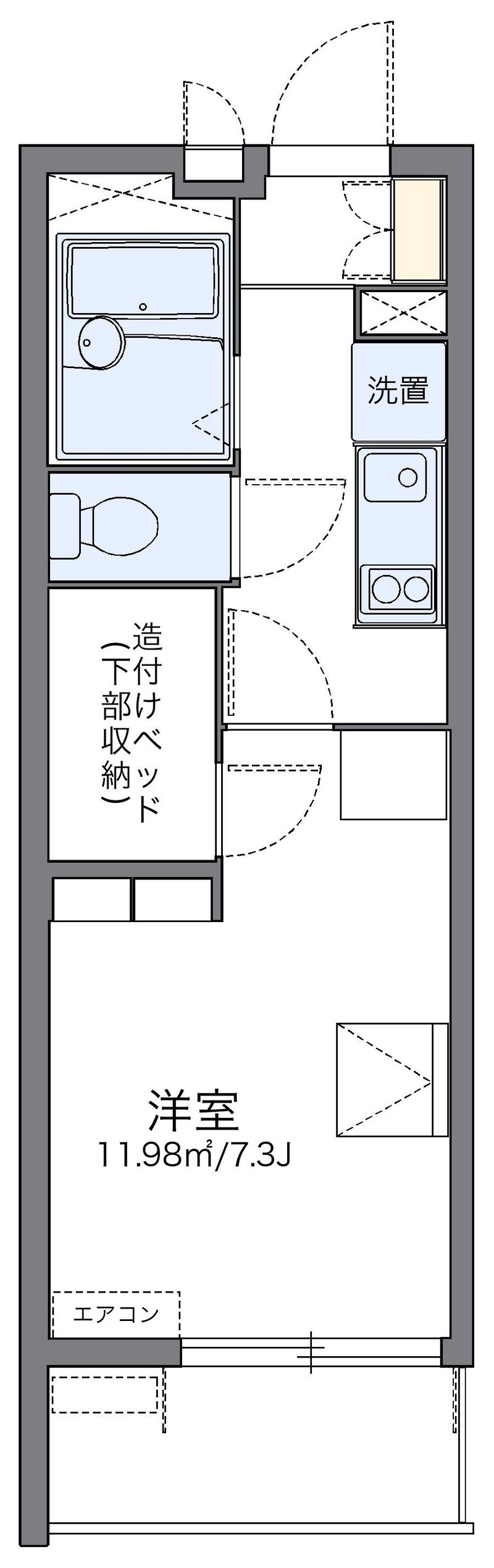 レオパレスヌーヴォグラン富久山 間取図