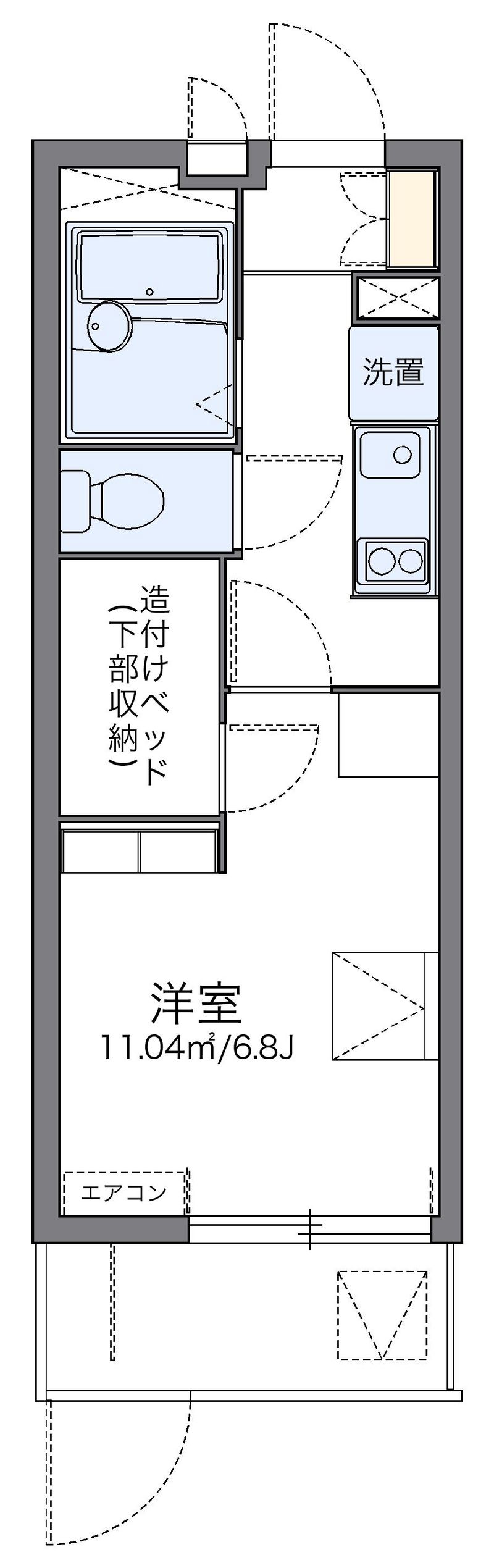 レオパレス長府駅 間取図