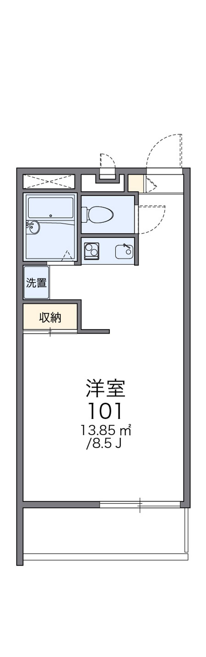 レオパレスネッスル小松 間取図
