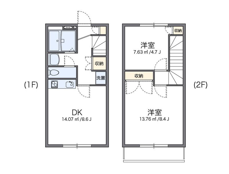 レオパレスドリーム大平台Ａ 間取図