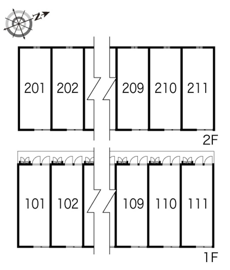 レオパレスグリーンパル 間取配置図