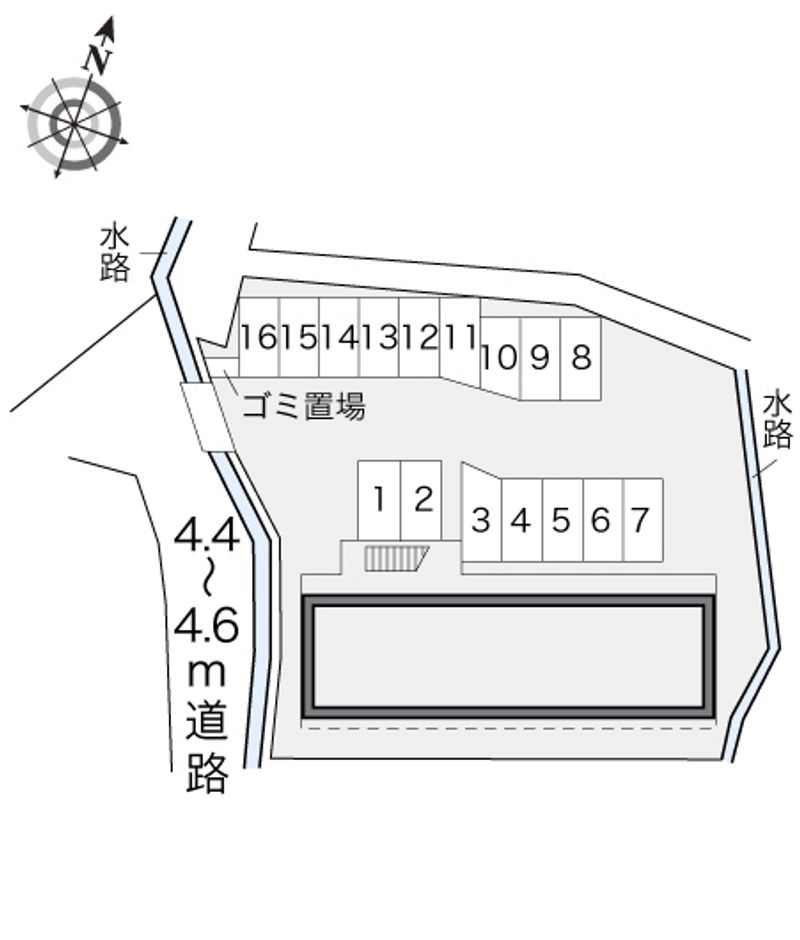 レオパレスフェルト２ 配置図
