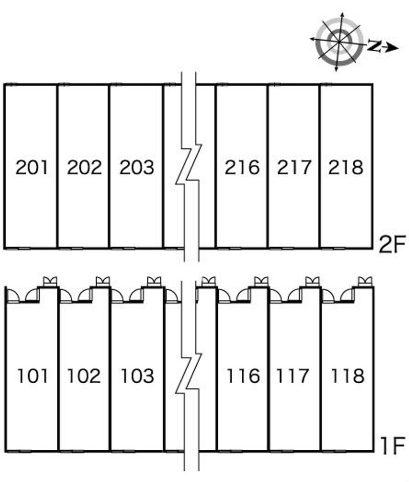 レオパレスアイリス日影 間取配置図