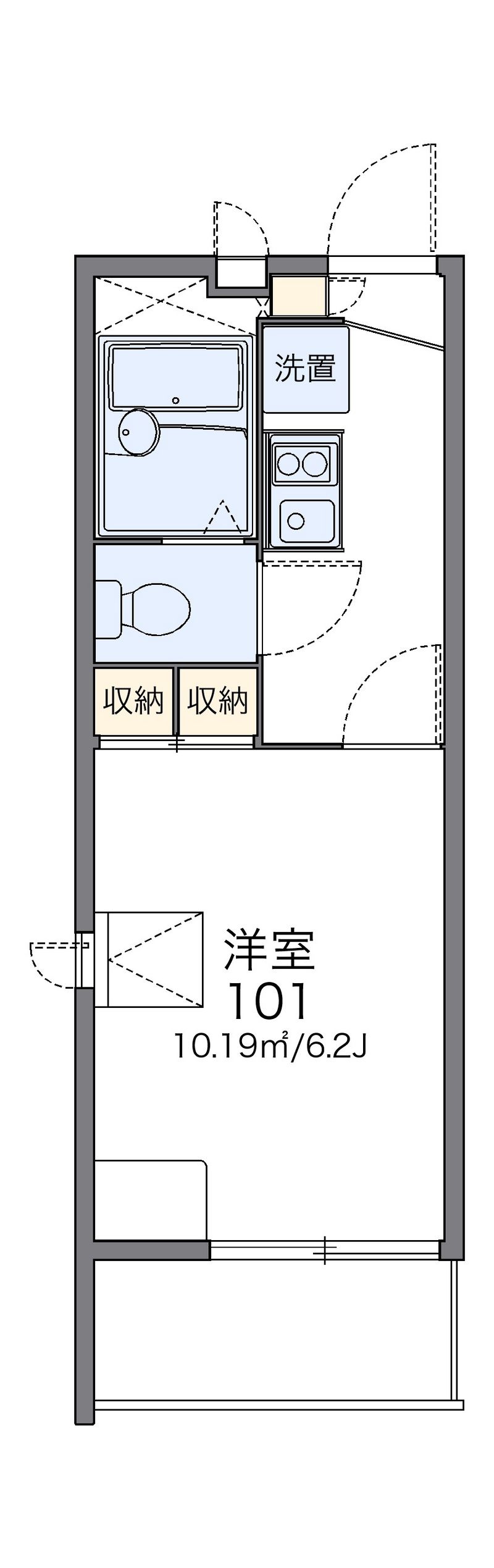レオパレスドレ　フルール 間取図