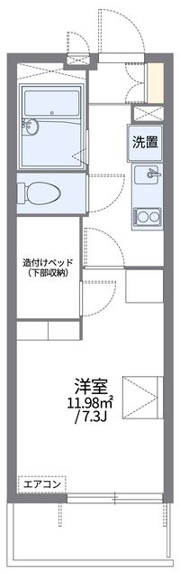 レオパレスフローラ小山 間取り図