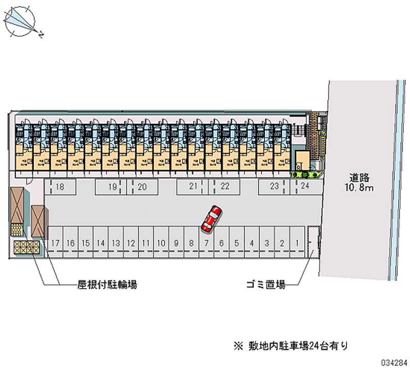 レオパレスブランシュ 月極駐車場