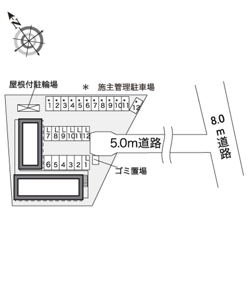 レオパレスエクセル　Ⅱ 配置図