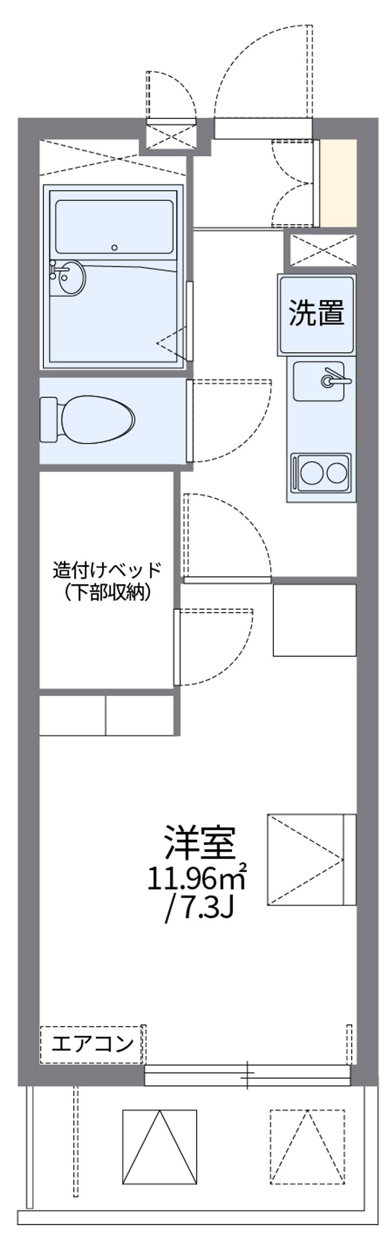 レオパレス中津川Ⅱ 間取図