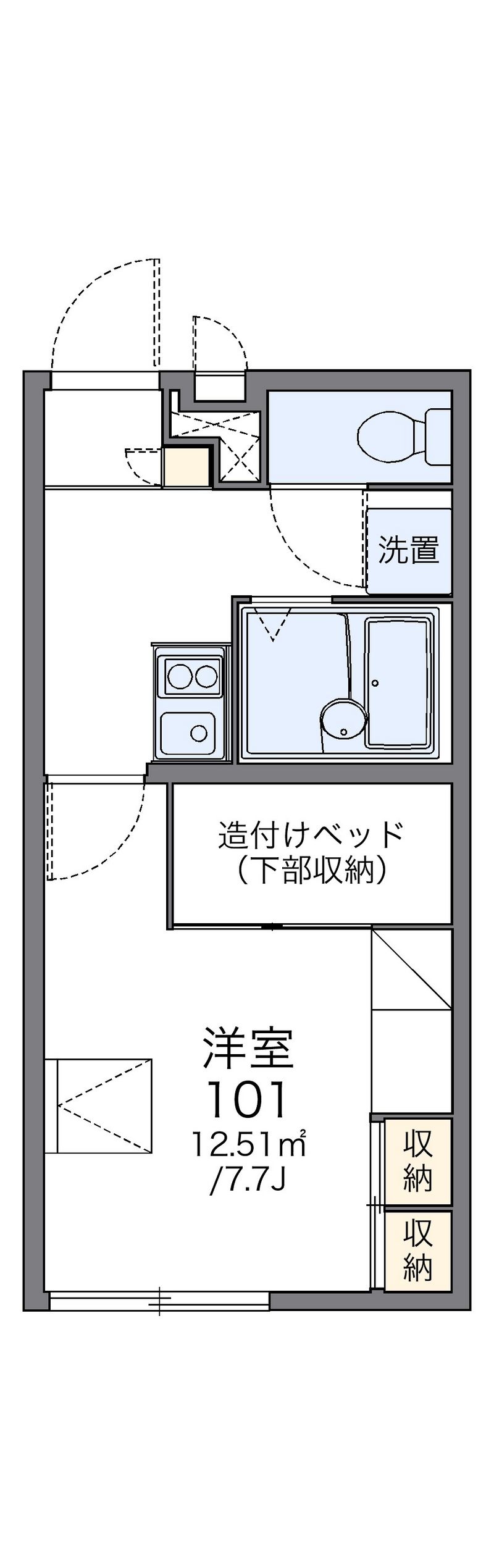 レオパレスリスピー 間取図